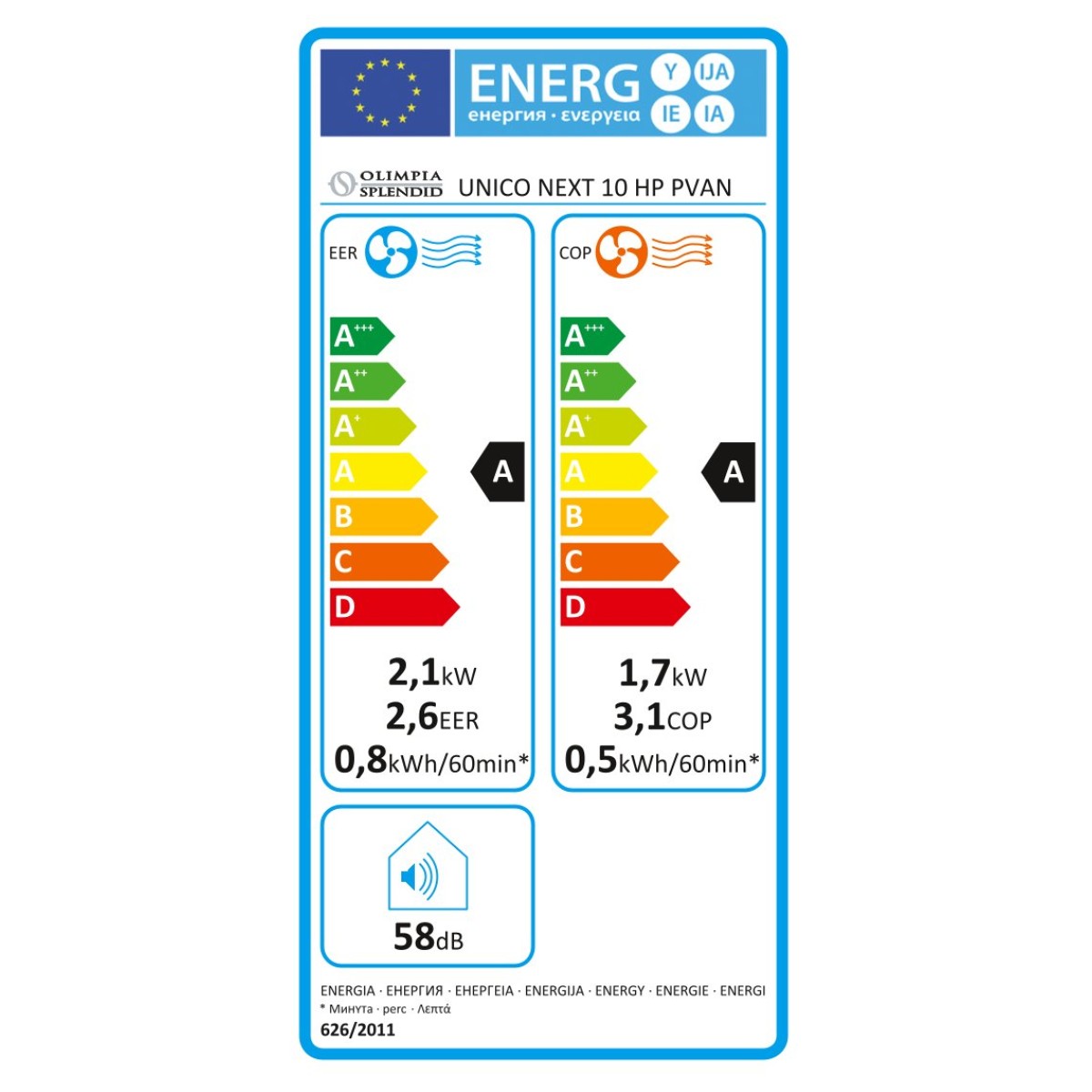 Klimatizace Olimpia Splendid UNICO NEXT 10 HP Wi-Fi