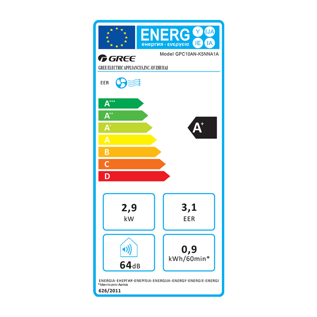 Mobilní klimatizace GREE MONA GPC10AN-K5NNA1A Wi-Fi