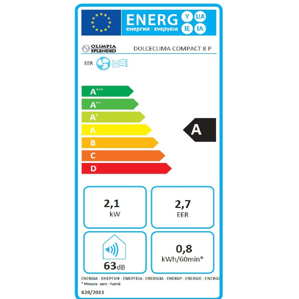 Mobilní klimatizace Olimpia Splendid Compact 8P 