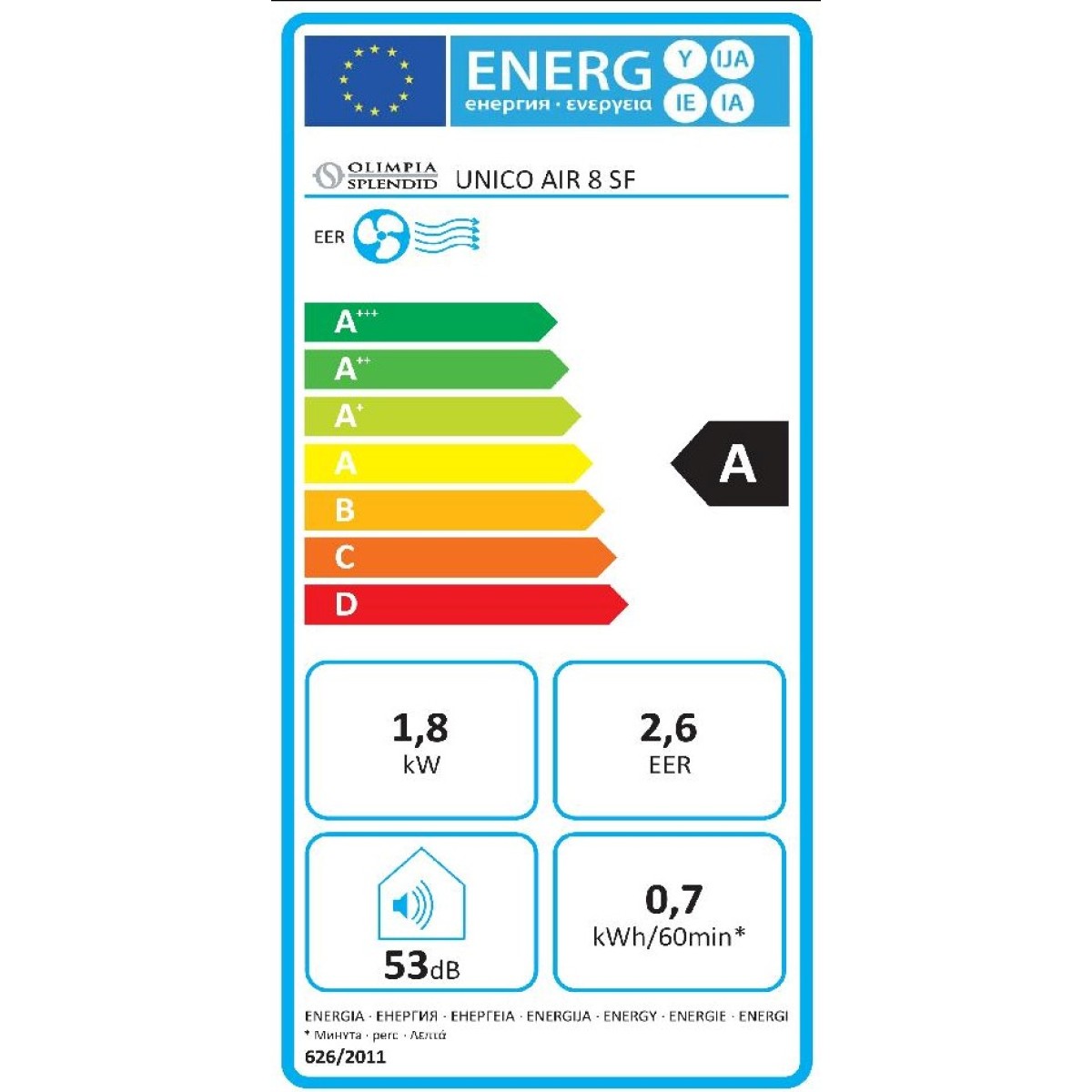 Klimatizace Olimpia Splendid Unico Air 8 SF