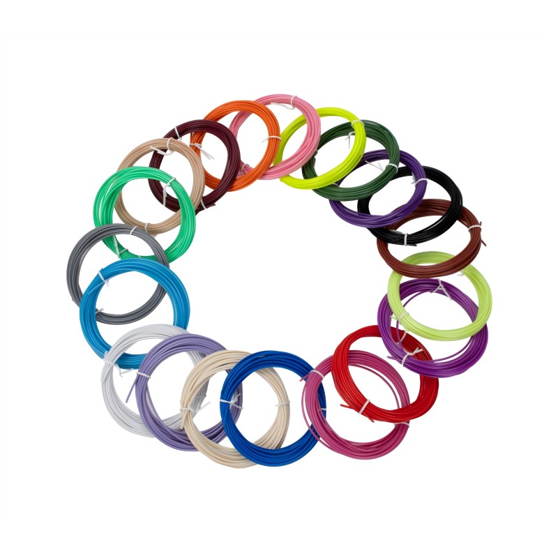Náhradní filamenty AERIUM pro 3D Pera 1,75 mm PLA 5 metrů x 20 barev