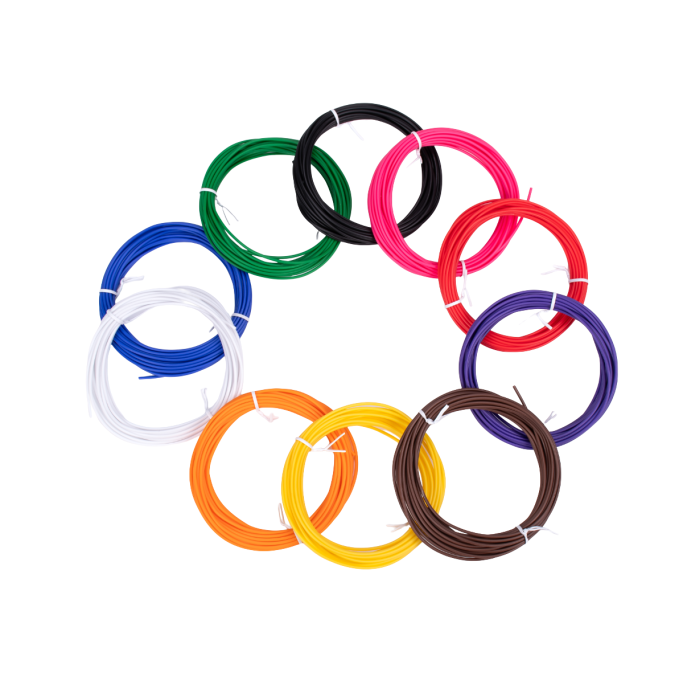 Náhradní filamenty AERIUM pro 3D Pera 1,75 mm PCL 5 metrů x 10 barev