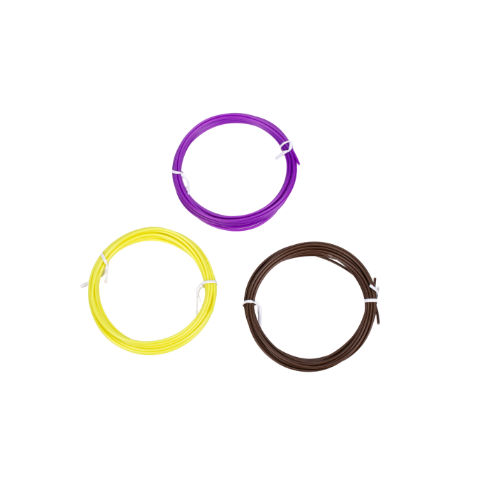 Náhradní filamenty AERIUM pro 3D Pera 1,75 mm PLA 3 metry x 3 barvy