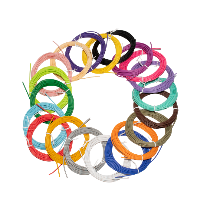 Náhradní filamenty AERIUM pro 3D Pera 1,75 mm PCL 5 metrů x 20 barev