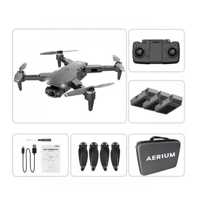 Dron AERIUM L900 GPS 4K černý - 3 baterie
