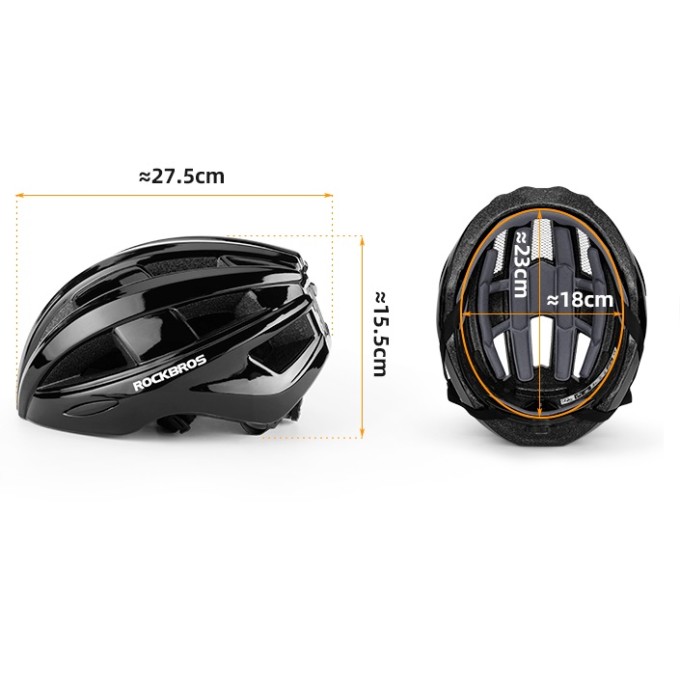 Helma AERIUM ROCKBROS Ultralight s LED svítilnou černá