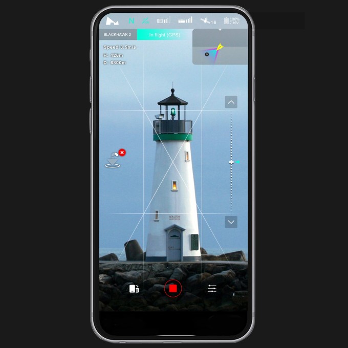 Dron AERIUM Hubsan Blackhawk 2 GPS 4K Combo černý - 2 baterie