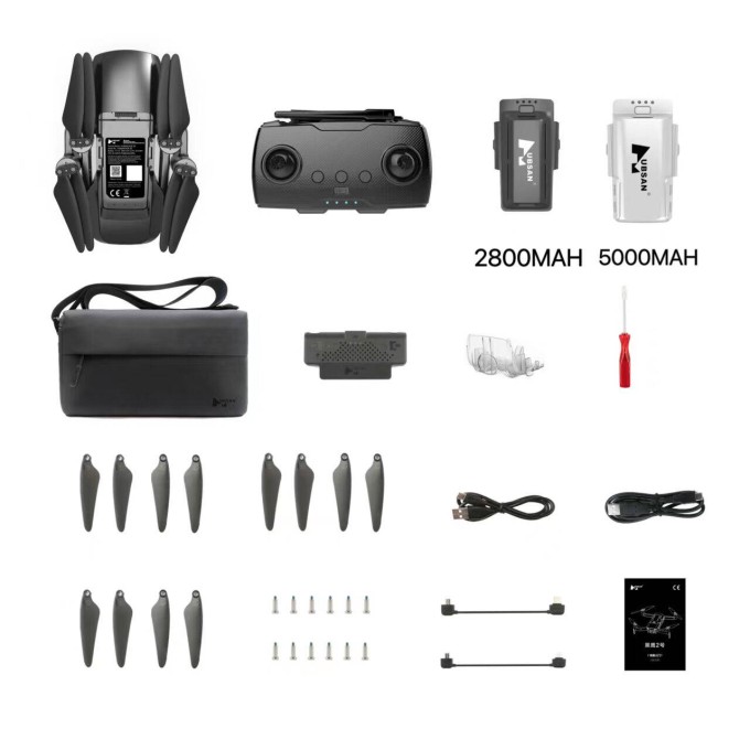 Dron AERIUM Hubsan Blackhawk 2 GPS 4K Combo černý - 2 baterie