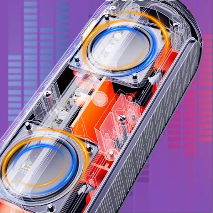 Přenosný Bluetooth reproduktor se solárním panelem AERIUM T5000 LED TWS