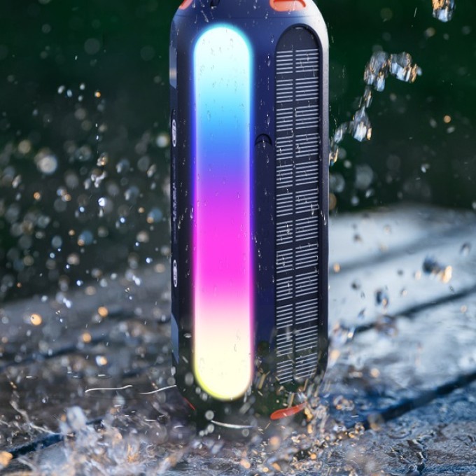 Přenosný Bluetooth reproduktor se solárním panelem AERIUM T5000 LED TWS