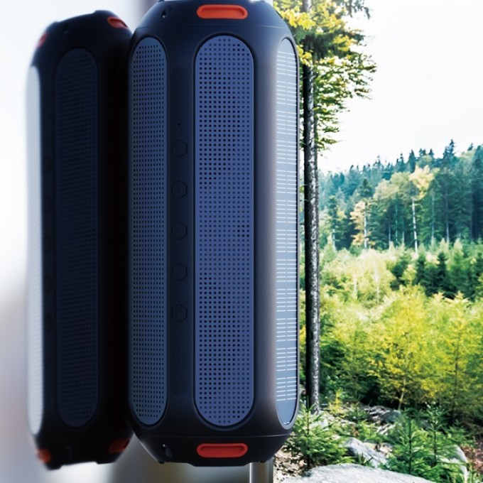 Přenosný Bluetooth reproduktor se solárním panelem AERIUM T5000 LED TWS