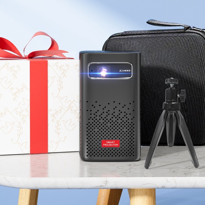 Mini přenosný projektor s baterií AERIUM P8000 DLP Wi-Fi Super Bass - rozbaleno