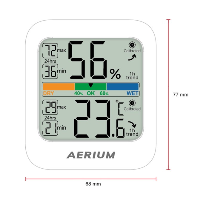 Monitor teploty a vlhkosti vzduchu AERIUM T33 DUAL Monitor teploty a vlhkosti vzduchu AERIUM T33 DUAL