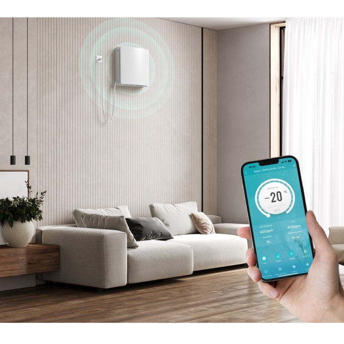 Decentrální rekuperace AERIUM FreshPair+ C60P s CO2 senzorem