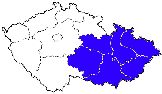 Mapa působnosti INFEVAMONT s.r.o.