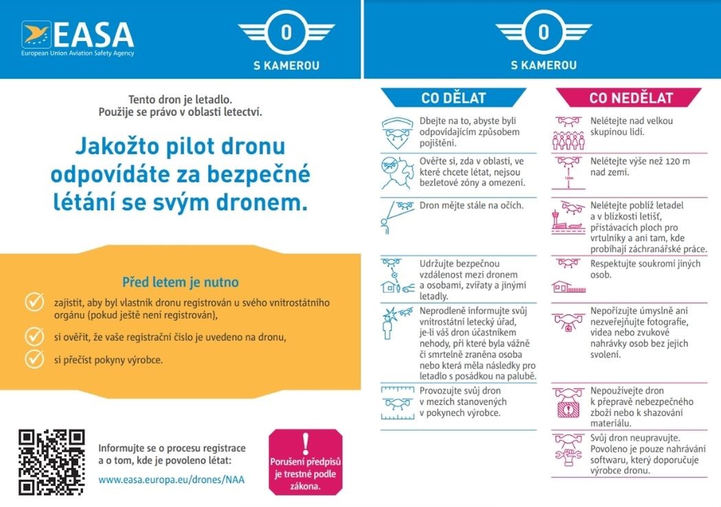 příbalový leták EASA